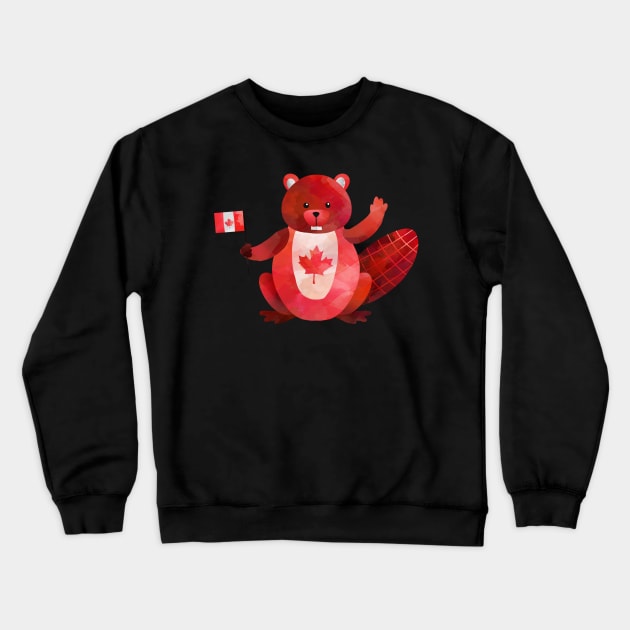 Canada Day Crewneck Sweatshirt by Kawai Ineko Art
